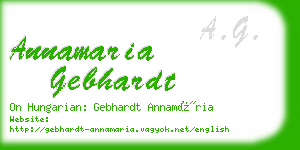 annamaria gebhardt business card